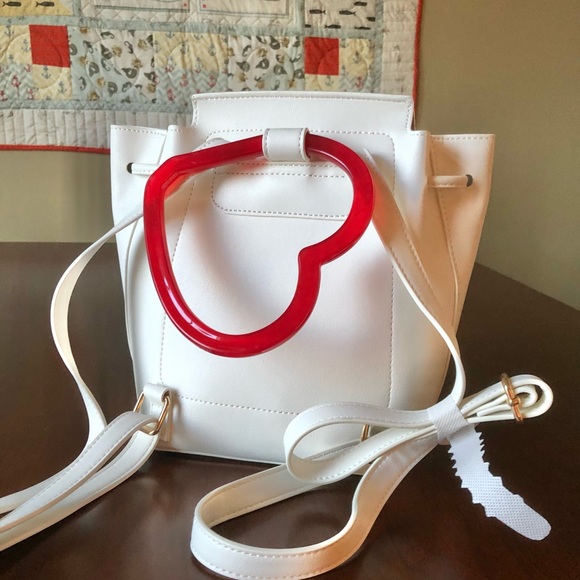 wild fable Handbags - White Handbag Purse with Red Heart